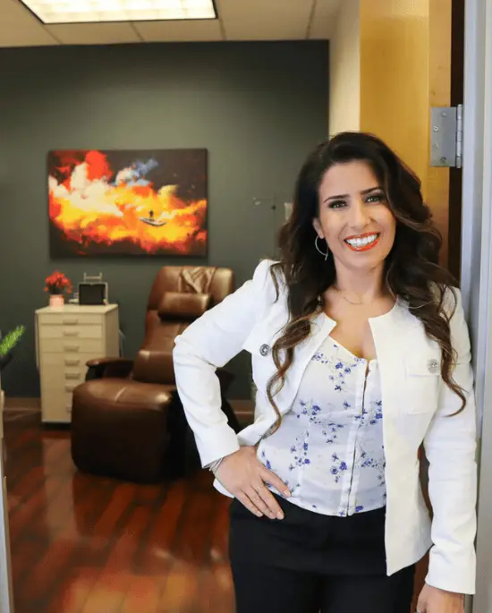 Dr. Glareh Imani In Office by Nameen Infusion & Wellness